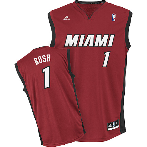  NBA Miami Heat 1 Chris Bosh New Revolution 30 Swingman Alternate Red Jersey